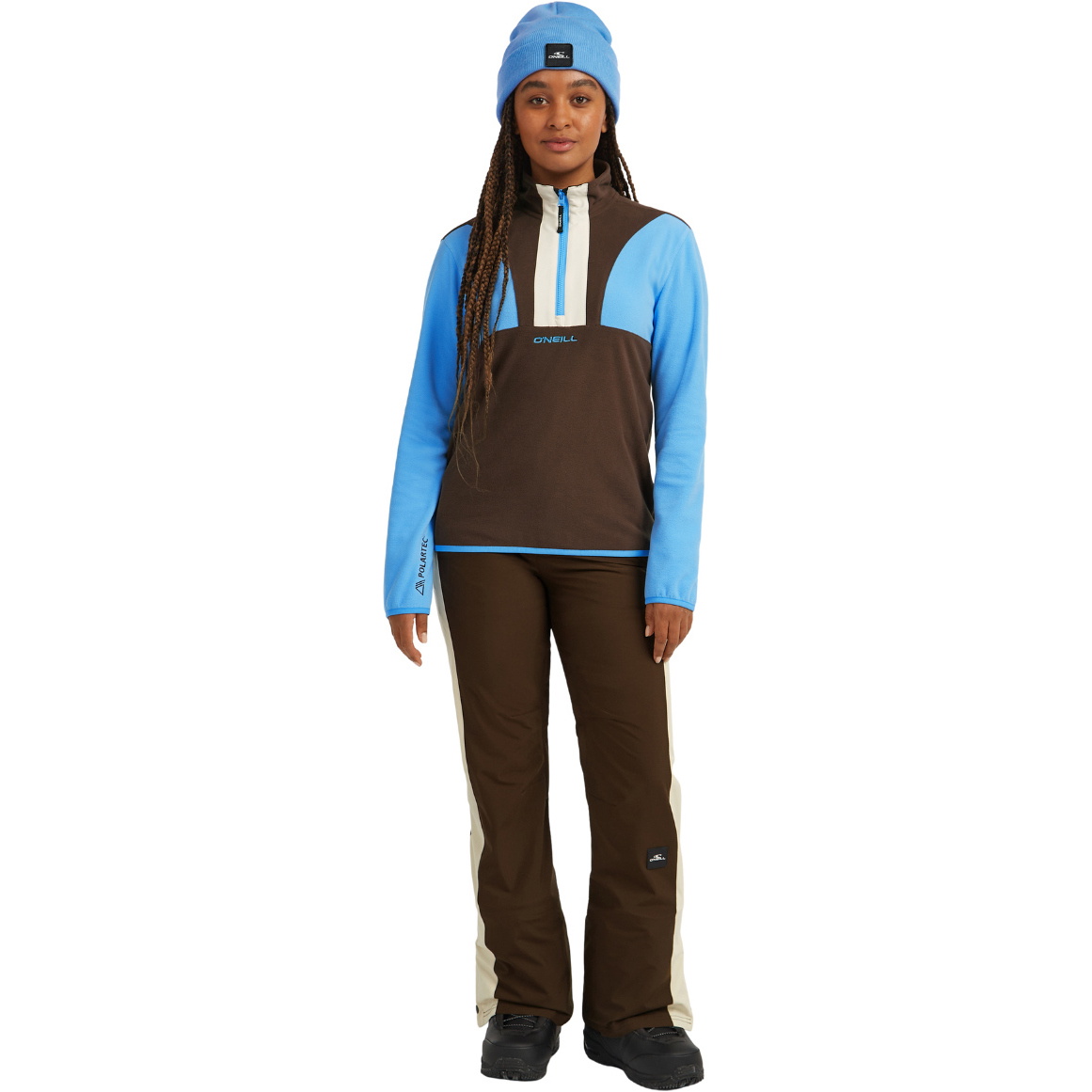 2025 O'Neill FWC'Cruz Triple Polartec Half-Zip Fleece 1350080 - Blue Poppy Colour Block